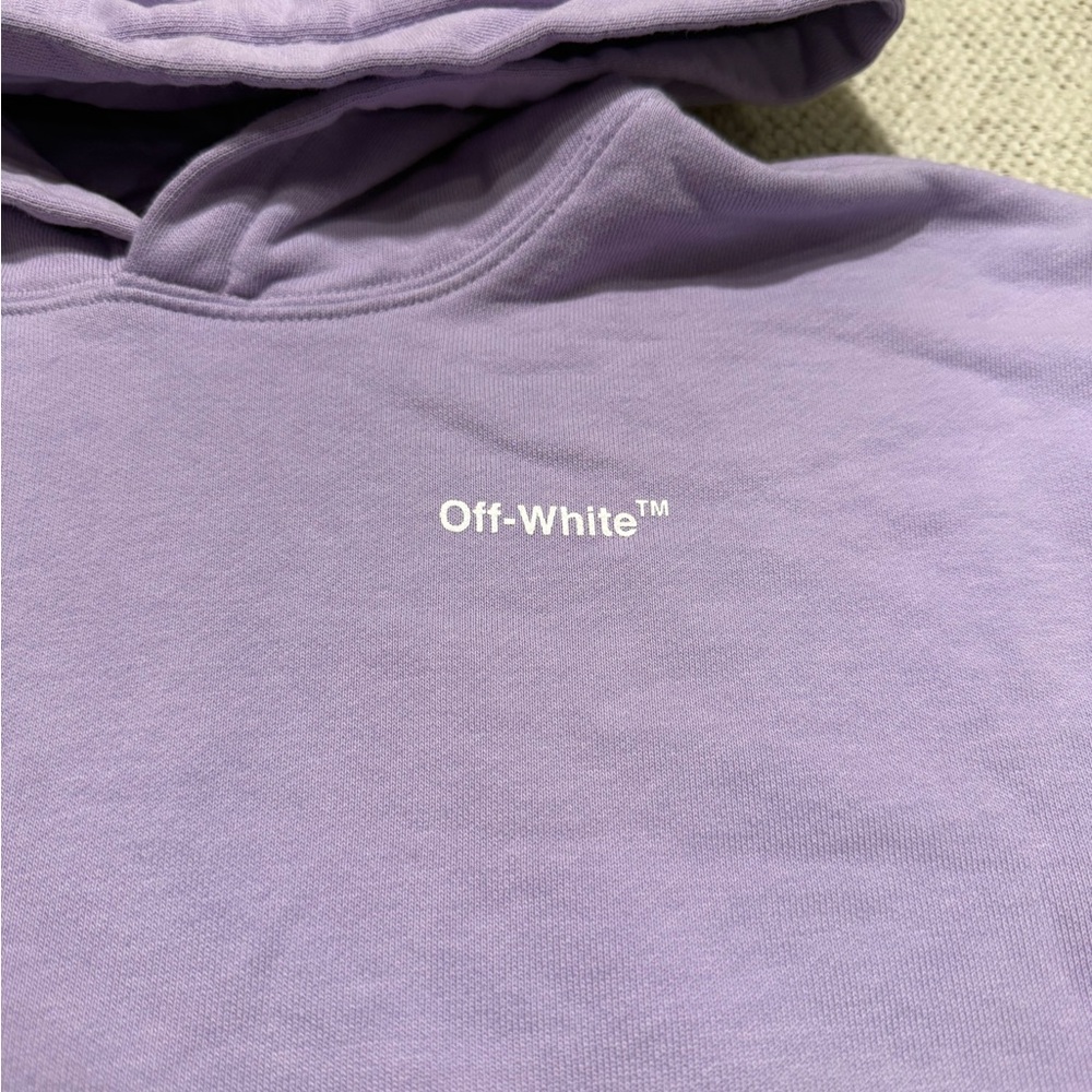 Off-white lavender terry cloth hoodie - Picture 2 of 4